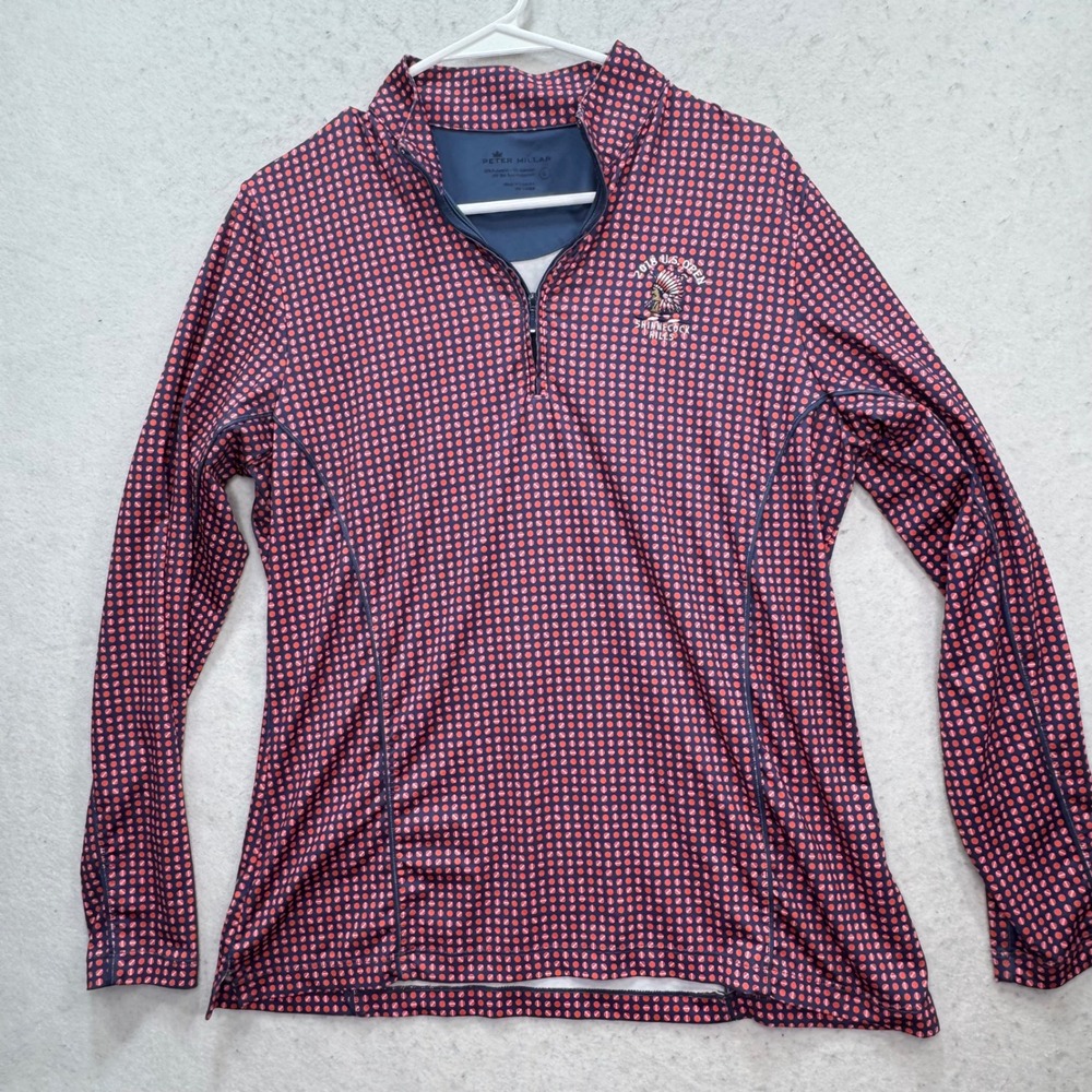 Peter Millar Pullover Women Large 2018 US Open Shinnecock Hills Pink Golfcore